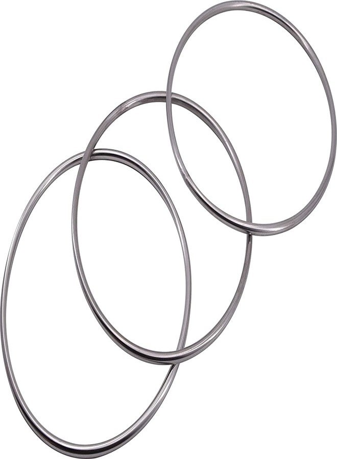 blue-ther Chinese Linking Rings Magnetic Lock Magic Rings Chrome Magic Tricks for Magician Stage Magic Prop (3 Pcs,12 in) - Image 4